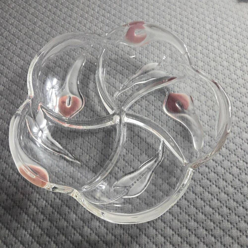 Mikasa Crystal Divided Relish Calla Lily Mayfair 5 Compartment 549/345 W Germany